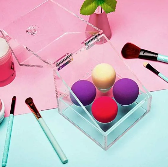 Acrylic Makeup Beauty Stand Acrylic Sponge Holder