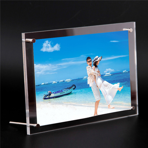 Acrylic Picture Frame Stand, Acrylic Sandwich Photo Frame with Screws