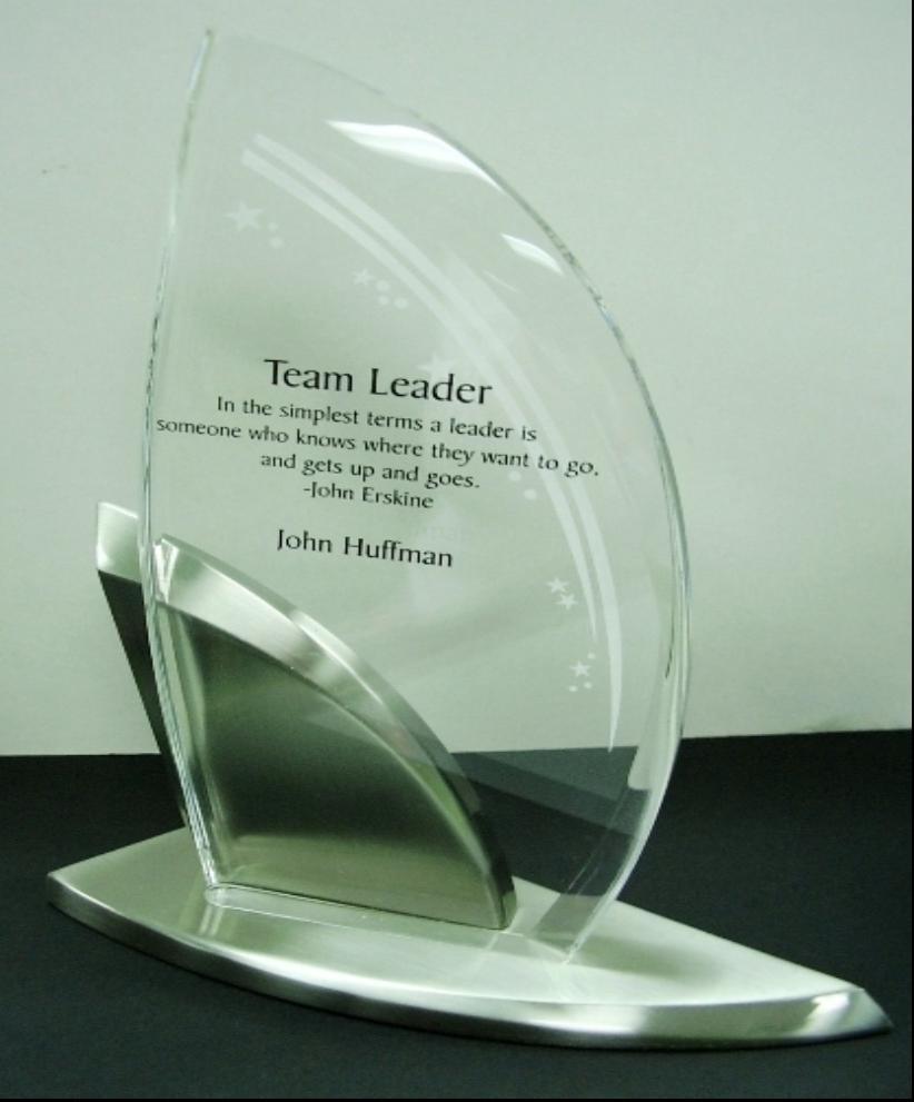 Customize Ad-211 Clear Laser Engraved Acrylic Hot Press Trophy Plaque