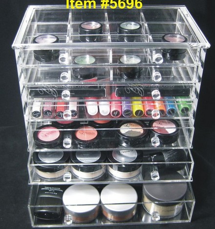 New Cosmetic organizer makeup drawers Display Box Acrylic