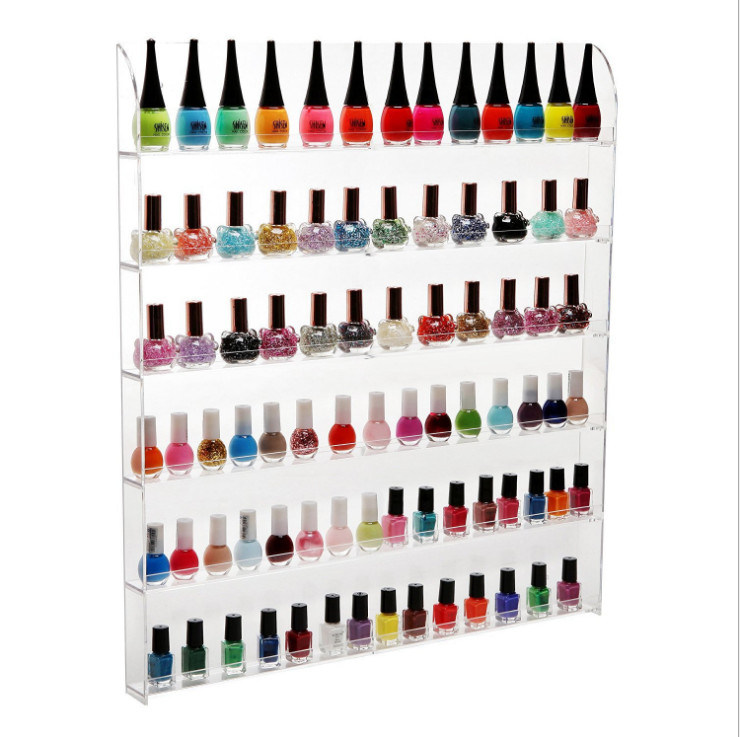 6 Shelf Salon Quality Acrylic Nail Polish Display Rack