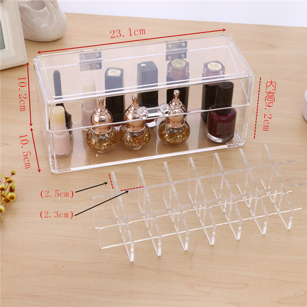 Clear Makeup Display Beauty Case, Lipstick Holder Organizer, Lipgloss Storage Box with Dustproof Lid