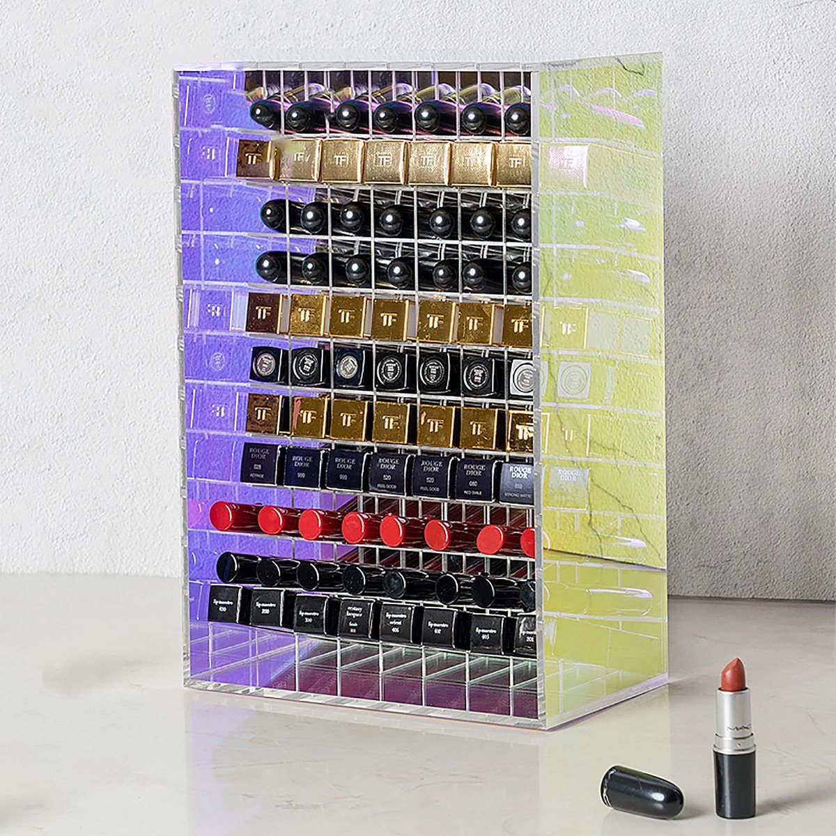 Custom Multi-Layers Crystal Acrylic Lipstick Holder Makeup Storage Box