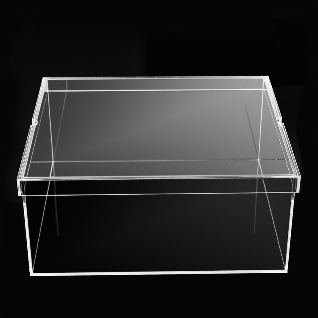 Clear Plexiglass Shoes Boxes Showcase Customized Transparent Acrylic Display Box
