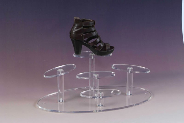 Acrylic shoe display stand, acrylic shoe holder