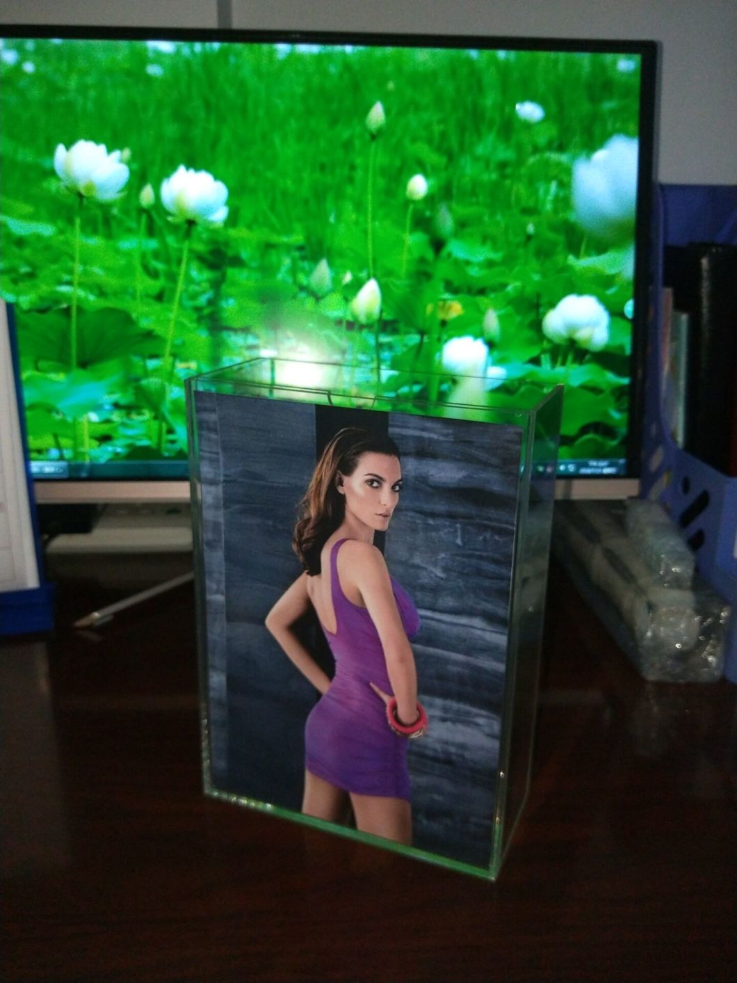 2019 Fashion Promotion Gift Acrylic Box Magnet Photofunia Photo Picture Frame