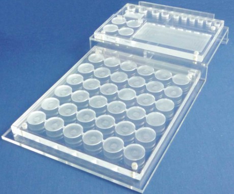 Clear acrylic multi-function cosmetic display