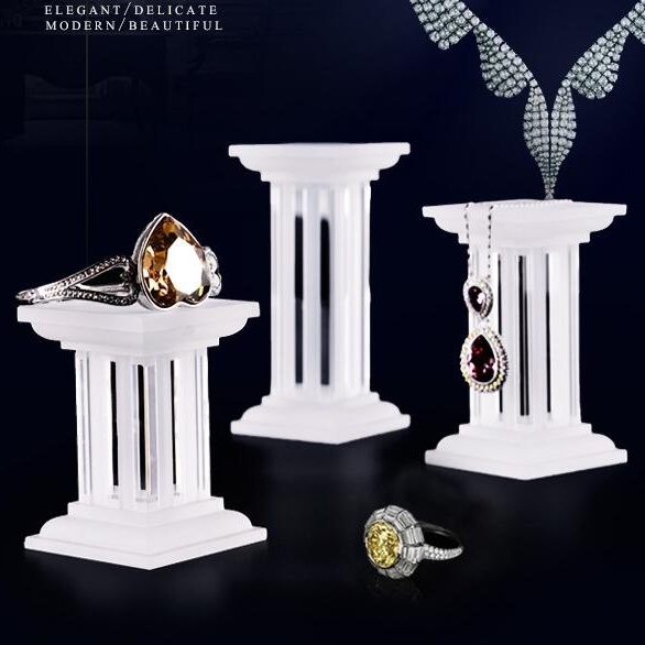 Roman Column Acrylic Block Jewelry Display Stand