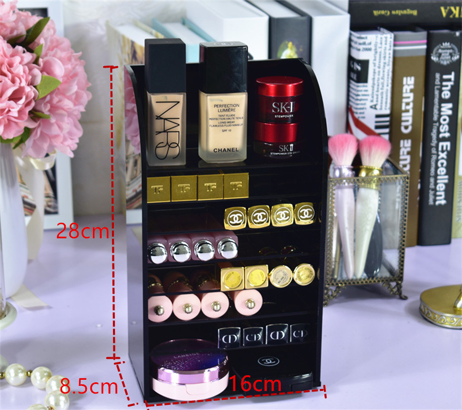 Free Standing Acrylic Makeup Cosmetic Display Rack