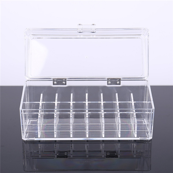 Clear Makeup Display Beauty Case, Lipstick Holder Organizer, Lipgloss Storage Box with Dustproof Lid