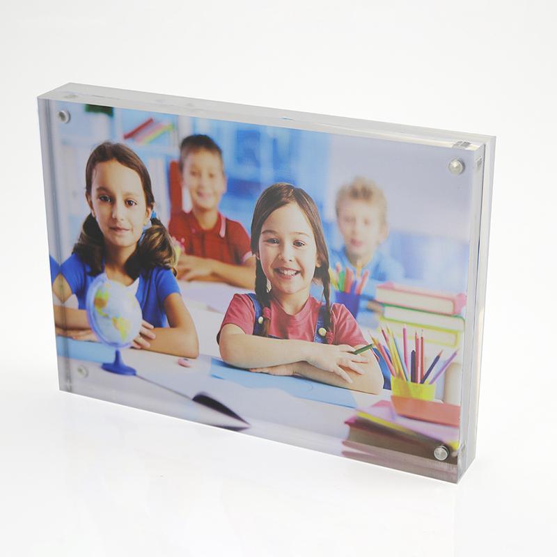 High Transparency Frameless Acrylic Picture Display with Magnet Customized acrylic Photo Frame