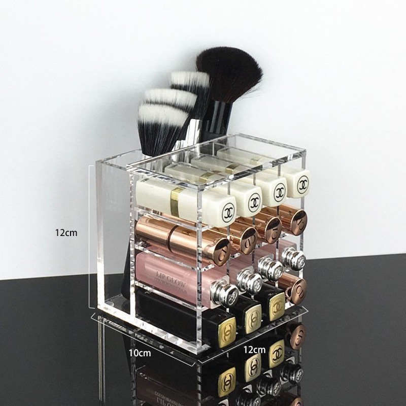 Multifunctional Clear Acrylic Makeup Mask Storage Box Lipstick Organizer