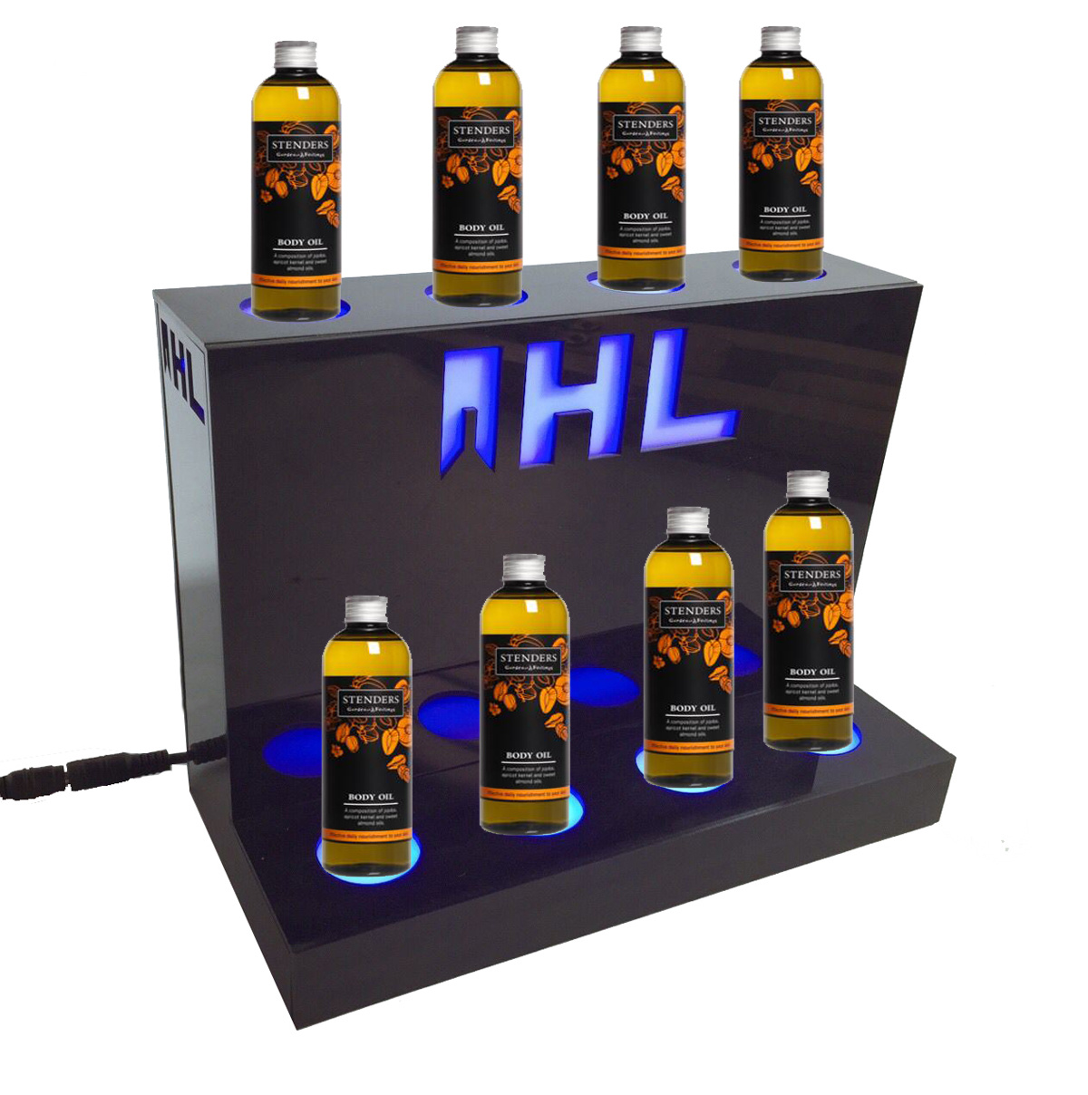 Acrylic LED Display Stand for Body Oil