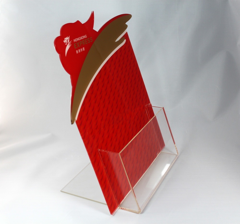 Customized Ad-186 Clear Acrylic Sign Menu Brochure Holder