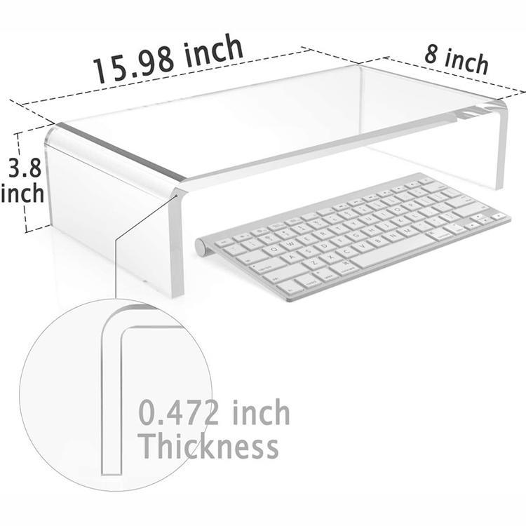 Simple U Shape Office Acrylic Notebook Laptop Stand Acrylic PC Computer Monitor Stand