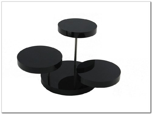 Black acrylic round candy display