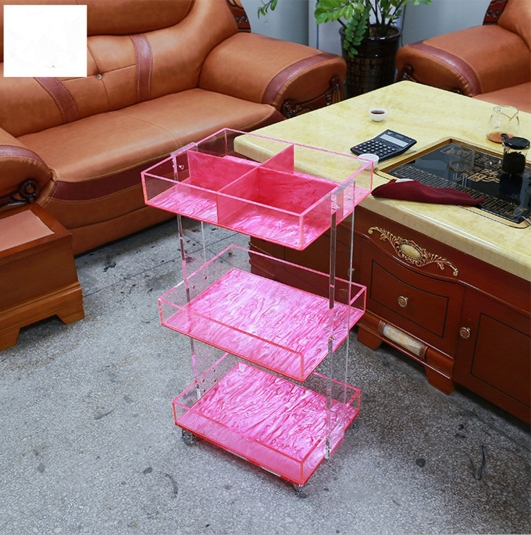 Acrylic Wood Display Shelf Rack for Cosmetic Display Stand