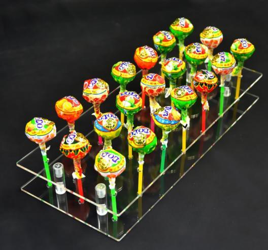 Acrylic Pop Lollipop Clear Display Stand Decoration Acrylic Candy Display Holder