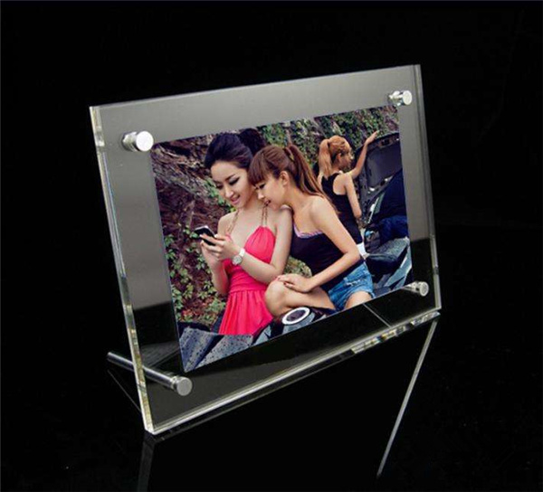 Acrylic Picture Frame Stand, Acrylic Sandwich Photo Frame with Screws