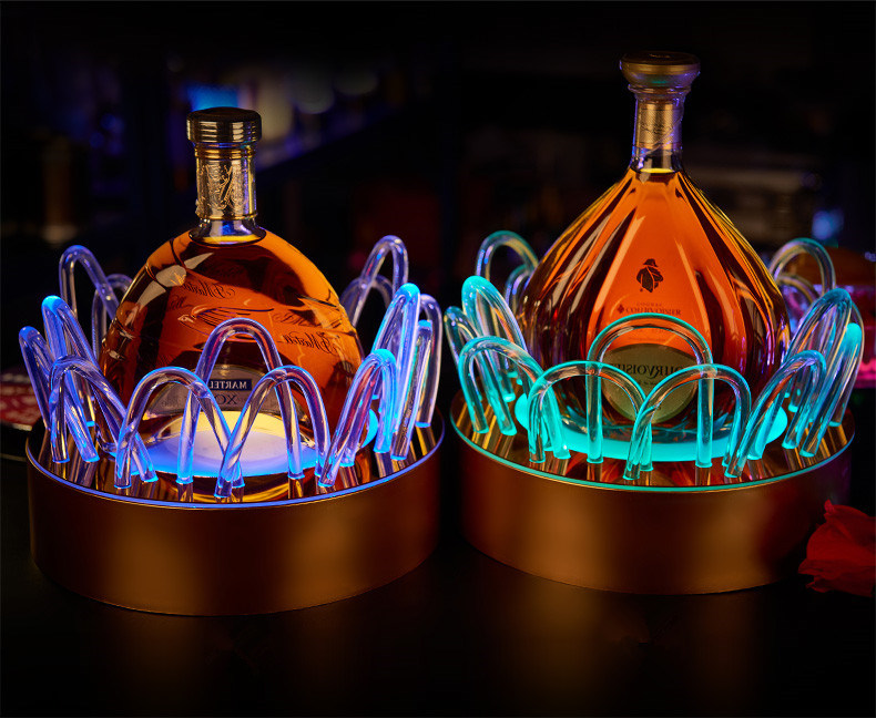 LED Illuminated Acrylic Liquor Display Stand