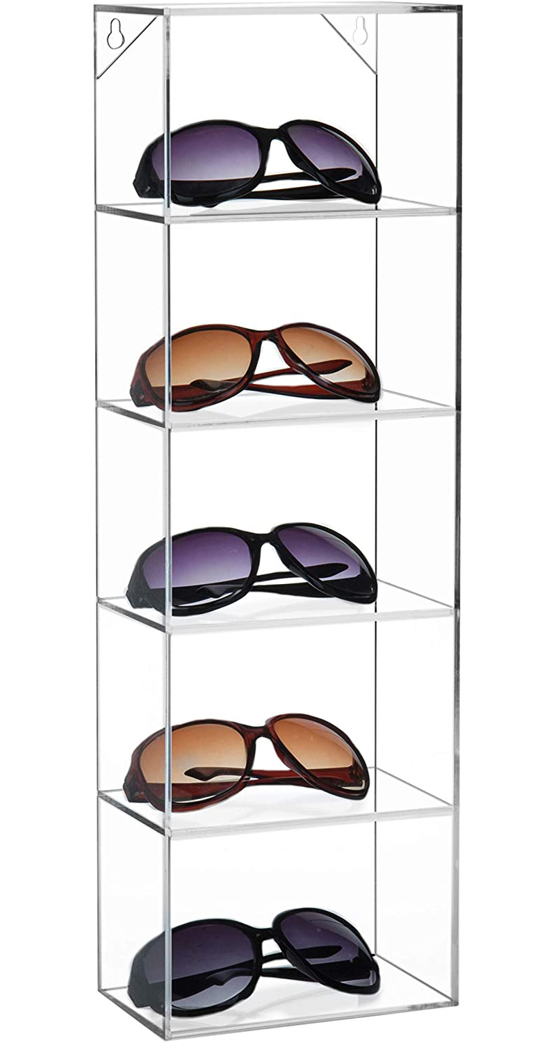 Wall Mounted Acrylic Sunglass Display Cabinet
