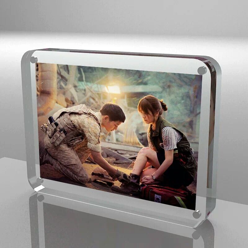 Desk Transparent Acrylic Photo Blocks & Magnetic Photo Frames