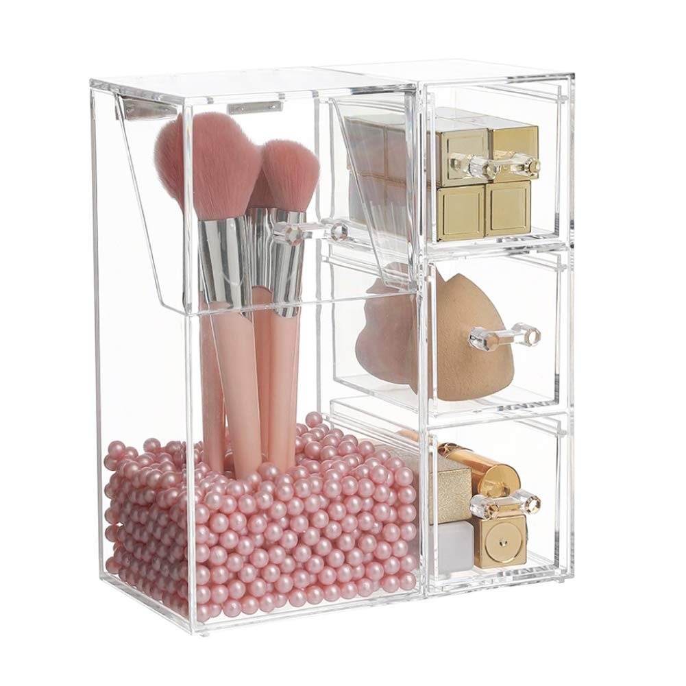 Dust-Proof Cosmetic Storage Case Makeup Pencil Organizer Acrylic Brush Holder