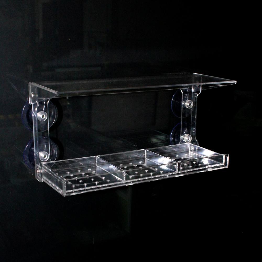 Clear Acrylic Bird Feeder with Sucker Suspension China Manufacturer