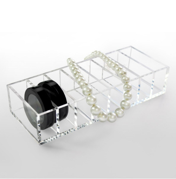 Clear Acrylic Makeup Powder Puff Organizer with 6 Slots