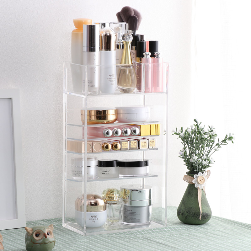 Acrylic display cosmetic organizer CLAM-01