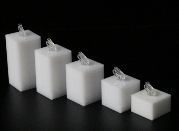 White Acrylic Jewelry Display Stand for Ring, Square Base Block