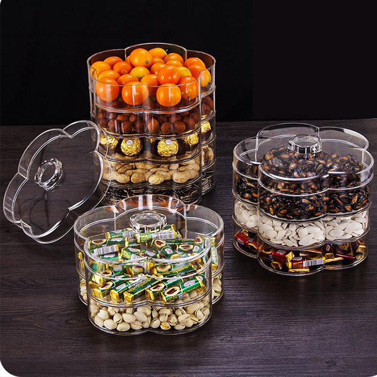 Stackable Clear Acrylic Nut Organizer Candy Box