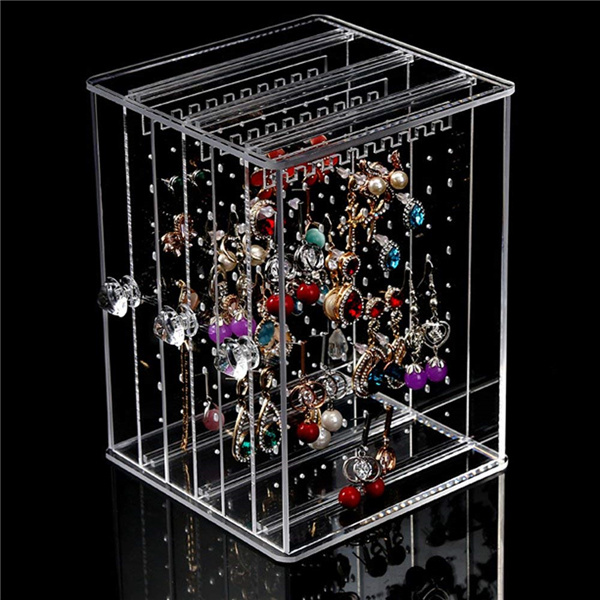 Acrylic Jewelry Organizer Storage Box Earring Display