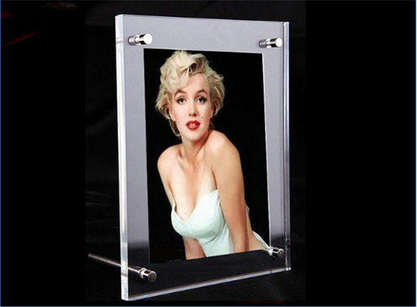 Acrylic Picture Frame Stand, Acrylic Sandwich Photo Frame with Screws