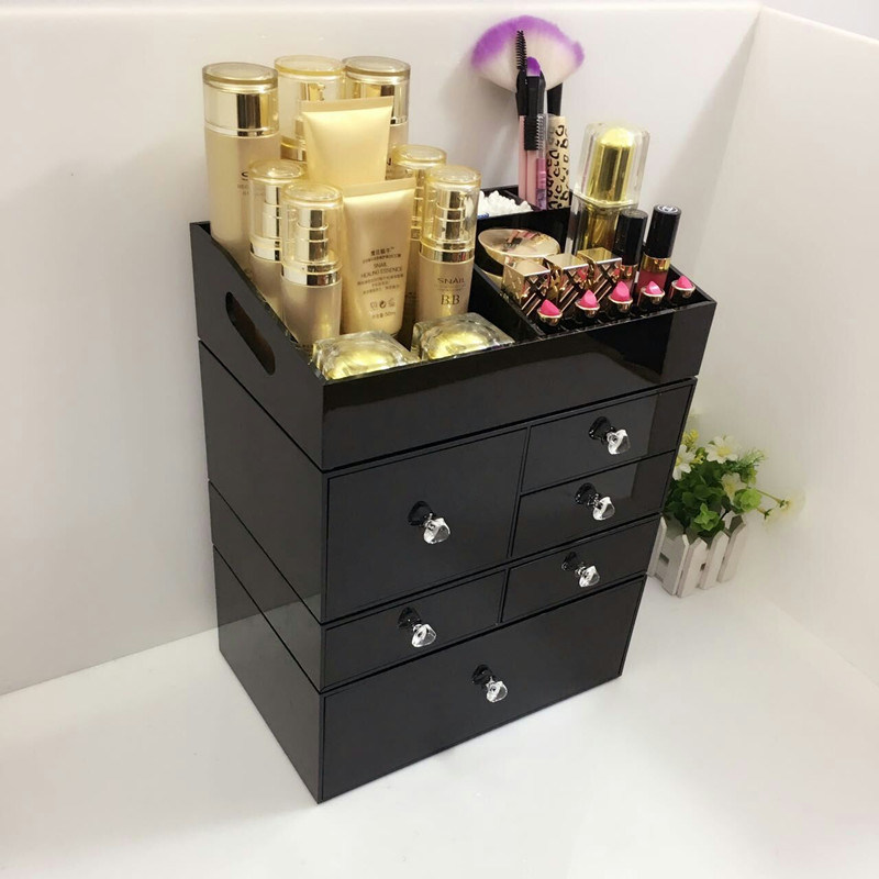 Large Capacity Acrylic Jewelry Makeup Organizer with Free Combination