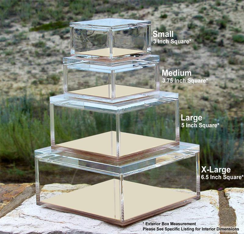 Decorative Acrylic Storage Box with Lid Square Stackable Multi-Purpose Acrylic Display Case Acrylic Box