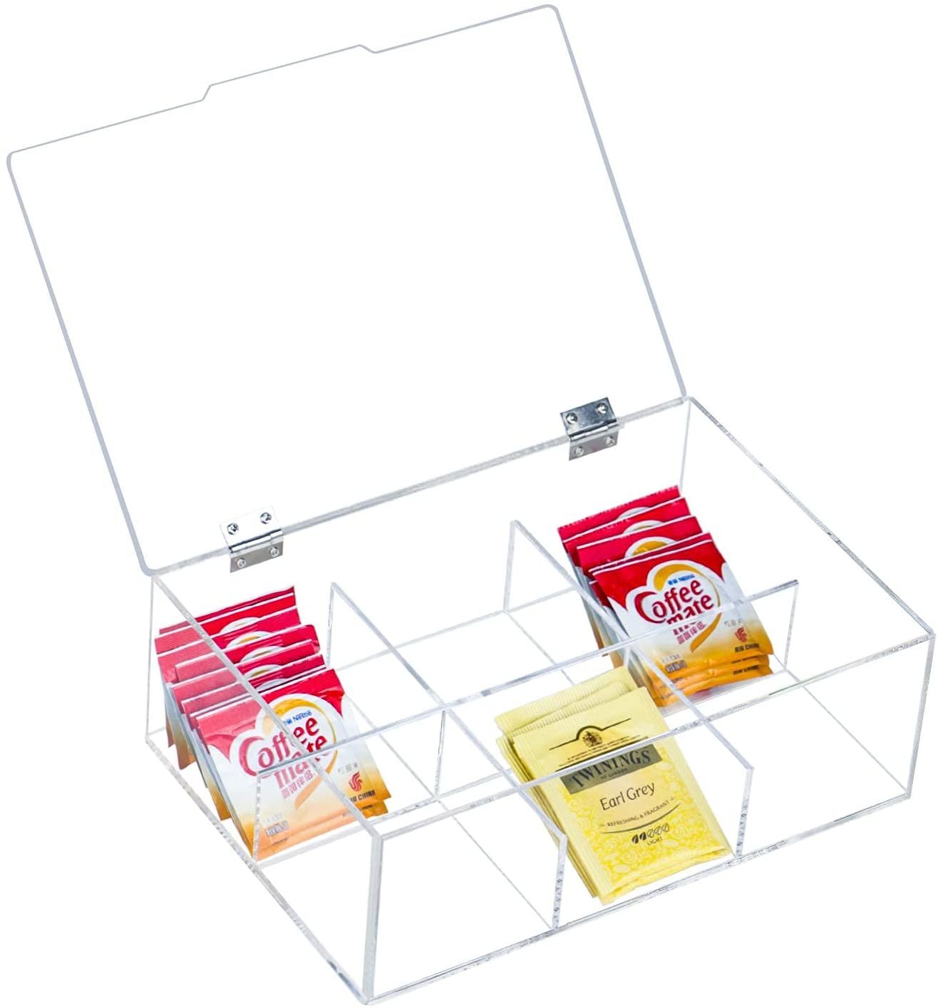 Lovedisplay Clear Acrylic Tea Box Storage Organizer Box