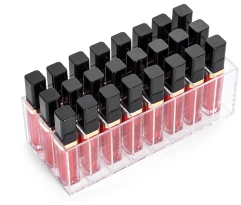 24 Grids Acrylic Hot Lipstick Storage Box Acrylic Lipstick Stand Holder Makeup Organizer Box Display