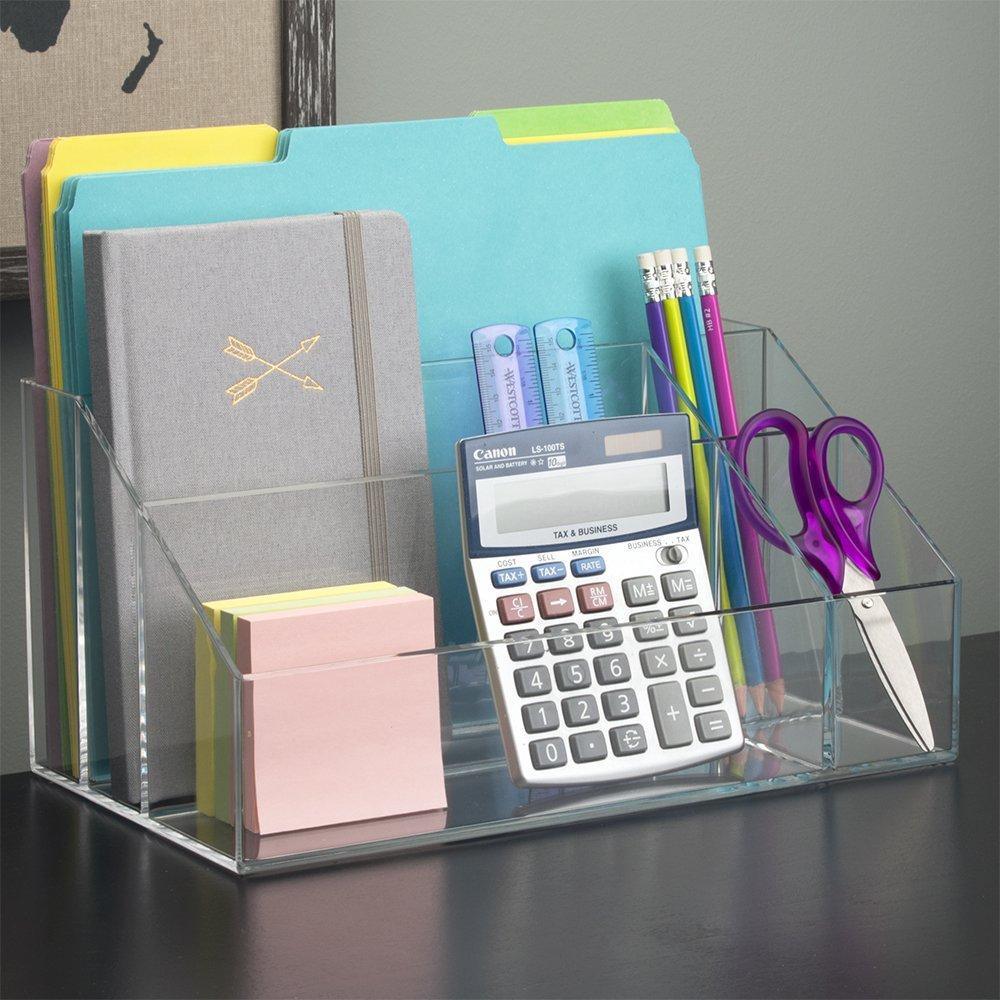 Custom Wholesale Clear Acrylic Office Desk Organizer