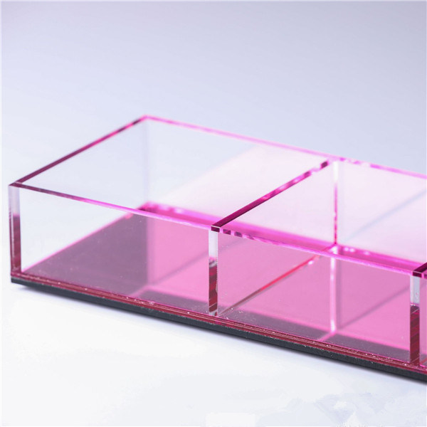 4-Section Acrylic Vanity Tray Jewelry Storage Box, Acrylic Serving Tray