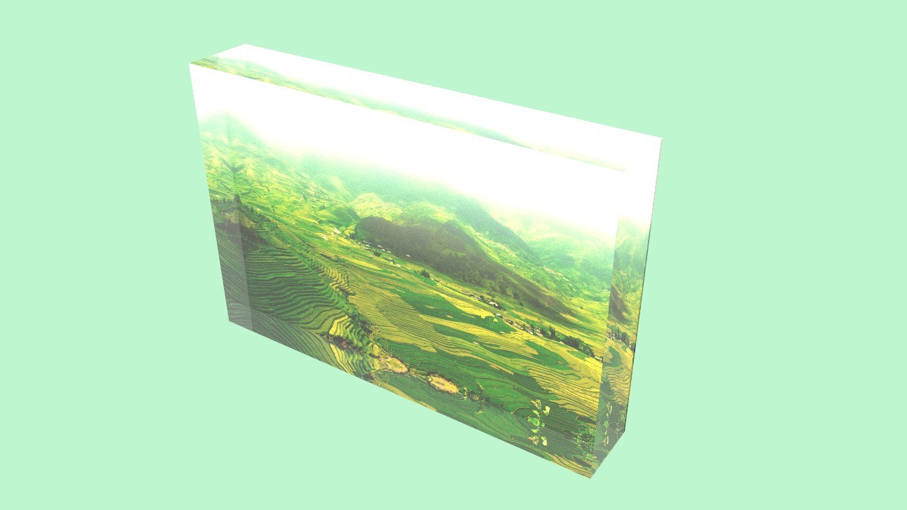 Customize Multi Color UV Printed Acrylic Block