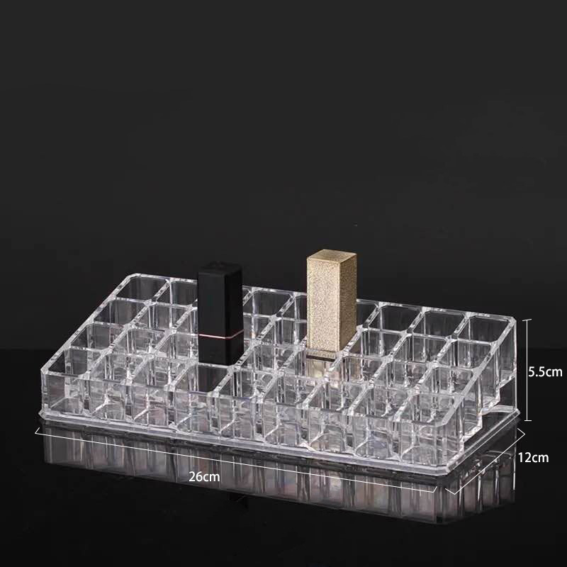 High Quality Exquisite Clear Stepped Acrylic Lipstick Organizer Cosmetic Storage Box