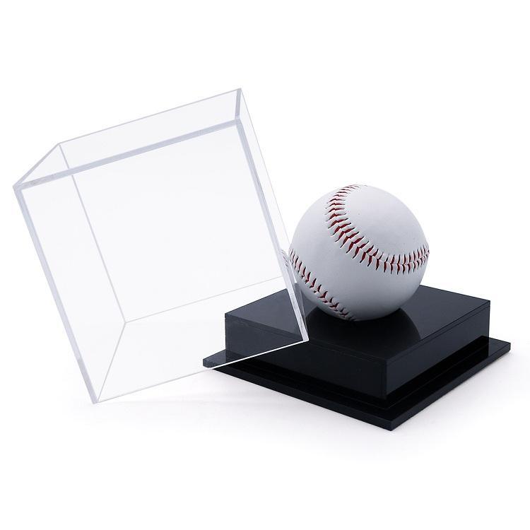 Custom Acrylic Baseball Stand Display Case Holder Acrylic Baseball Display Box