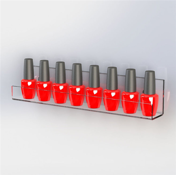 Exhibition Wall Mount Nail Polish Acrylic Step Display Cosmetic Bottle Display