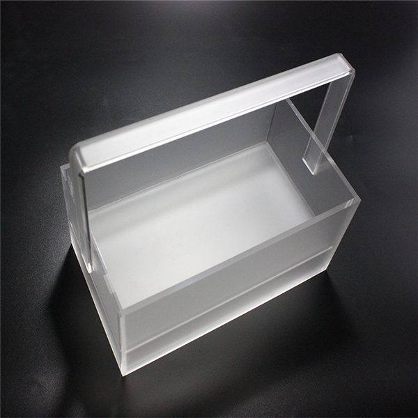 Acrylic Plastic Cosmetics Storage Box Beauty Case Makeup Organizer with Handle