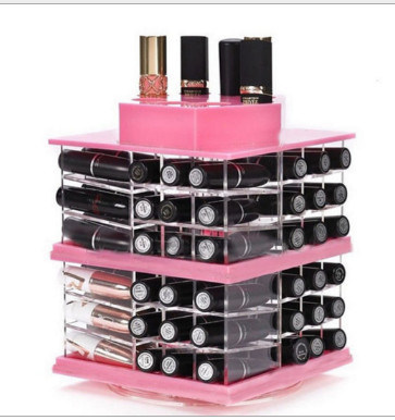 Best Seller spinning Acrylic Lipstick Holder- Holds 81 Lipsticks