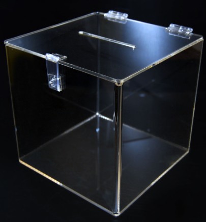 Acrylic clear box / case with l