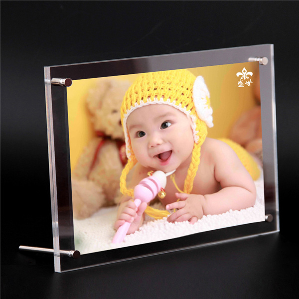 Acrylic Picture Frame Stand, Acrylic Sandwich Photo Frame with Screws