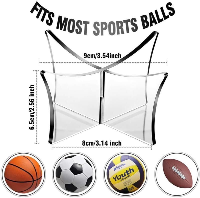 Basketball Stand Holder Football Stand Acrylic Ball Display Stand Clear Basketball Football Soccer Stand for Volleyball Bowling Ball Display