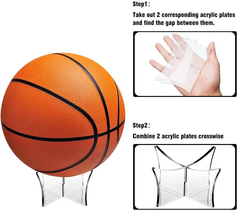 Basketball Stand Holder Football Stand Acrylic Ball Display Stand Clear Basketball Football Soccer Stand for Volleyball Bowling Ball Display